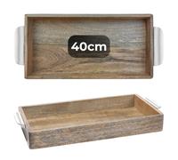 Bac Bougie Plateau Déco Métal Coquille Bois 40cm Boho Lunettes De