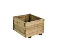 Bac carré Rustica en bois - pot en bois 40 x 40 x 27 cm - Forest-Style