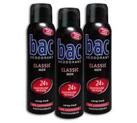 BAC Classic Lot de 3 déodorants en spray 3 x 150 ml
