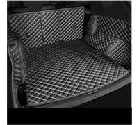 Bac Coffre pour BMW X5 2008-2013 7 Places Coffre pour Cargo Doublure en Cuir Compartiment De Voiture Tapis Sol Boue Tapis Coffre Voiture(Black Beige F)