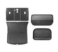Bac Coffre pour Tesla pour Model Y 2021 2022 2023 2024 Coussin Protection Dossier Siège Arrière Tapis Coffre Anti-Coups Pied Accessoires Intérieurs Voiture Tapis Coffre Voiture(Trunk Mat 6pcs)
