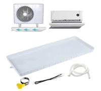 Bac Condensat Clim avec Drain Bac en Plastique Rectangulaire, Bac de Récupération Portable pour Climatiseur/systèmes de Pompe à Chaleur(91.5x45cm/36x17.7in)