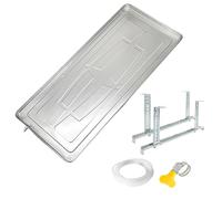 Bac Condensat Clim, Bac Condensat Pompe a Chaleur pour Climatiseur avec Supports en Acier Inoxydable pour Climatiseurs de Fenêtre et Climatiseurs Split à Pompe à Chaleur(100x47.5cm/33x18.7in)