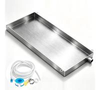 Bac Condensat Clim Bac de Récupération des Condensats HVAC Robuste | Bac de Récupération d’Eau pour Condenseur de Mini-Split Extérieur / Climatisation Centrale, Collecteur d’Eau avec Sortie