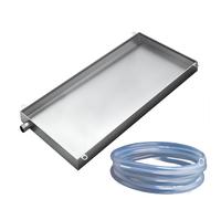 Bac Condensat Clim en Acier Inoxydable 304, Récupération de Climatisation avec Drain, Adapté aux Climatiseurs Intérieurs et Extérieurs(60x40cm/23.6x15.7in)