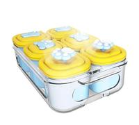 Bac Congélation Alimentation Bébé - Moule de Stockage Silicone 6 Cavités pour Aliments Bébé | Boîte Organisatrice Anti Poussière Pour Purée Enfant Destinée Aux