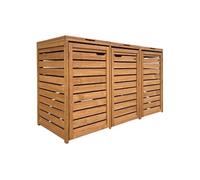 Bac conteneur bois Lex marron 3x240L