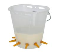 Bac d'allaitement pour agneaux avec 5 tétines Kerbl Blanc 8 L