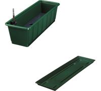 Bac de balcon Aqua Green Plus avec arrosage et soucoupe assortie