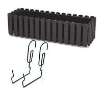 Bac De Balcon Avec Crochets Pot De Fleurs Bac A Plantes Forme Clôture Anthracite 58 Cm 10 L Pot De Balcon Balustrade Boite A Fleur Multicolore