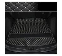 Bac De Coffre De Voiture Tapis Sol Coffre Voiture en Cuir pour 7 Sièges Uniquement Doublure Coffre Tapis Sol Compartiment Chargement pour Skoda pour Kodiaq 2017 2018 2019(Black Beige)