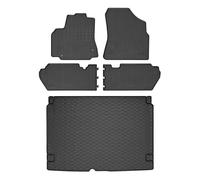 Bac de coffre et tapis de sol en caoutchouc sur mesure pour Citroën Berlingo 5 places L1 à partir de 2008 + protège-voiture Monteur