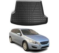 Bac de coffre pour Volvo V70 2014-2018 Caoutchouc TPE Noir