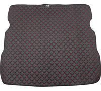 Bac de coffre Tapis de coffre en cuir PU pour Dacia Duster 2010-2018 Noir Rouge