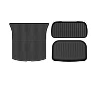 Bac de Coffre Tapis Sol Antidérapant en TPE, pour Tesla, pour Nouveau pour Modèle Y, pour Juniper 2025, Tapis Bagages, Coussinets Pieds Tapis de Coffre Voiture(Style 1,LHD)