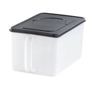 Bac de conservation alimentaire en plastique The Collection avec poignée de transport et couvercle - Noir Label