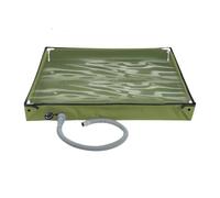 Bac de douche portable - Base dè dòuche pliable | Plancher du bassin, avec tuyau d́e vidange, pľiable, bàssin d'eau plîable pour auvent, camping-car, salle dë bain, voyage, vòyage en voiture
