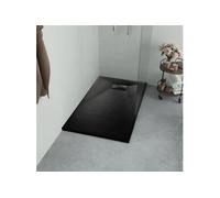 VidaXL Bac de douche SMC Noir 120 x 70 cm