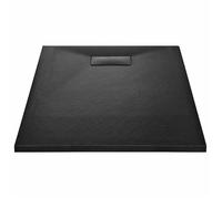 Bac de douche SMC - vidaXL - noir - fibre de verre - 100x80 cm - Seuil bas 18140