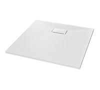 vidaXL Receveur de douche rectangulaire SMC blanc 90x90 cm - Trou de drain 9 cm