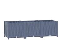 Bac De Jardin Élevé Avec Design Stabilisé Uv Et Système De Drainage 120x40x38cm Polypropylène