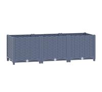 Bac De Jardin Élevé Avec Design Stabilisé Uv Et Système De Drainage 120x40x38cm Polypropylène