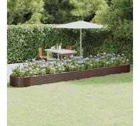 Bac de Jardin Élevé en Acier Émaillé - Un Superbe Planteur Extérieur vidaXL vida