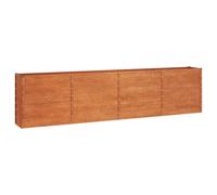 vidaXL Lit Surélevé de Jardin Jardinière Support pour Plantes Bac à Fleurs Pot de Fleurs Balcon Patio Extérieur Rouillé 151957