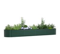 Bac De Jardin Surélevé Vidaxl Vert 400x80x44 Cm En Acier Galvanisé