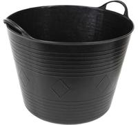 Bac de jardin universel noir Flexiwanne Tonneau de jardin Collecteur de feuilles Poubelle