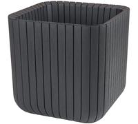 Bac de plantation Keter Cube en bois carré 2 tailles pour jardin et patio