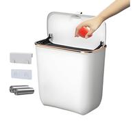 Bac De Porte De Cuisine - sous Bacs De Comptoirs De Cuisine | Bin À Compost Petite Poubelle avec Couvercle | Contauteur À Récipient 7L Panier À Déchets Montables, Accessoires De Cuisine À Économie