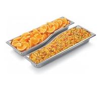 Bac de Présentation Long pour Buffet GN 2/4 - H 65 à 89 mm - Pujadas - 89 mm350 cl inox