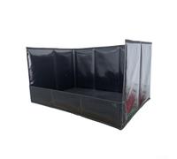 Bac de propreté pliable imperméable pour chien avec côtés hauts pour une utilisation en intérieur - Convient pour les animaux de compagnie de petite et moyenne taille - Gris - Noir XL