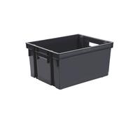 Bac de rangement 30l noir 1 pièce