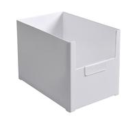 Bac de rangement à façade ouverte en plastique, bacs de stockage empilables pour la cuisine, boîte de rangement multifonctionnelle de style tiroir au design gain de place pour