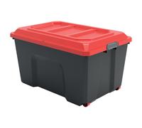 Bac de rangement à roulettes Sundis 135 L rouge et noir