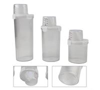 Bac de rangement alimentaire transparent avec bec verseur, couvercle à mesurer et joint étanche à l'humidité pour l'organisation (S, M, L, L)