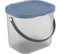 Bac de rangement avec couvercle Rotho Albula 6L Boîte à lessive avec poignée en plastique recyclé (transparent/bleu foncé) Bleu G