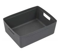 Bac de rangement avec poignées 20 litres - Gris Foncé