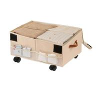 Bac de rangement avec roues - Boîte d'organisateurs à roulement pliable pour voiture | Conteneur de rangement pliable portable avec roues pour la chambre dortoir du travail collégial de voyage de
