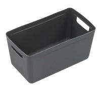 Bac de rangement élégant avec poignées 8 litres - Gris Foncé