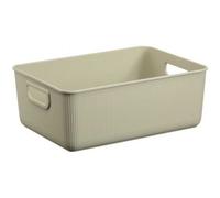 Bac de rangement en plastique élégant Taille M - Beige