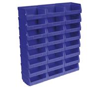 Bac De Rangement En Plastique Sealey 105 X 85 X 55MM - Bleu Paquet De 24 TPS124B