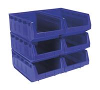 Bac De Rangement En Plastique Sealey 310 X 500 X 190Mm - Bleu Paquet De 6 Tps56B