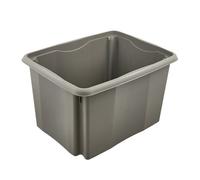 Bac de rangement gris en plastique 30 litres