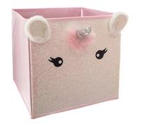 Bac de rangement licorne rose 29x29cm - Atmosphera createur d'interieur