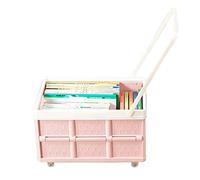 Bac de rangement pliable à roulettes avec roulettes, caisse pliable empilable pour l'organisation des vêtements et du matériel de camping