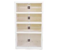 Bac de rangement pour chaussures pliable, organisateur de tiroir transparent, armoire à chaussures épaisse, gain de place, anti-poussière, pour vêtements, jouets, matériau ABS PP (1 grand 3 court)