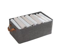 Bac de Rangement pour Vêtements, Organisateur de Vêtements Cationique Pliable avec Poignée pour Placard de Chambre à Coucher, T-shirt Gris
